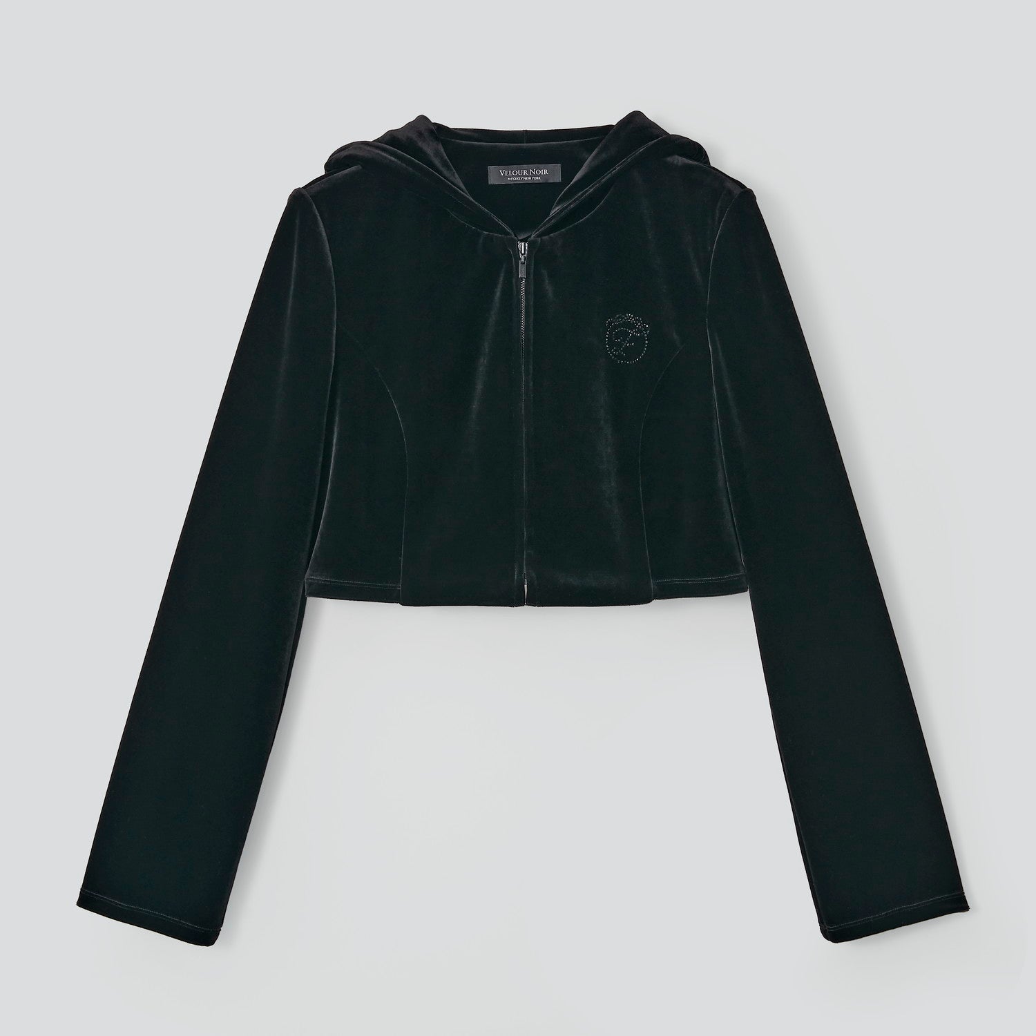 VELOUR NOIR 40 パーカー ブラックベルベット FOXEY