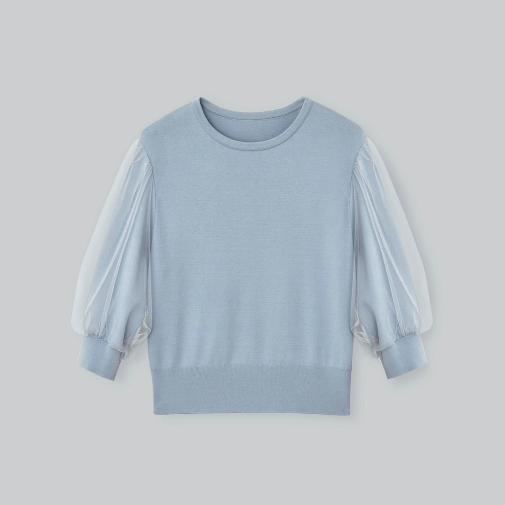 ＦＯＸＥＹ ＢＯＵＴＩＱＵＥ　ニットトップス バルーン　41847　ソフィーブルー　40　'25年増産　未使用【中古】 41847 Knit Top 