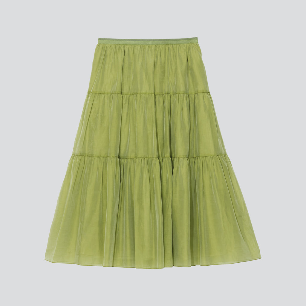 FOXEY　NEWYORK　ティアードスカート グリーン 42558 Skirt “Trifle” (オパールグリーン) – FOXEY 公式オンラインストア