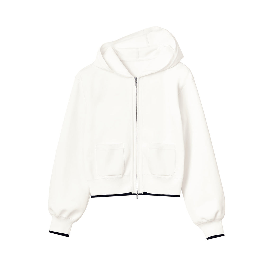 I*様 FOXEY ホワイト カーディガン サイズ38 フード付 44438 Cardigan 