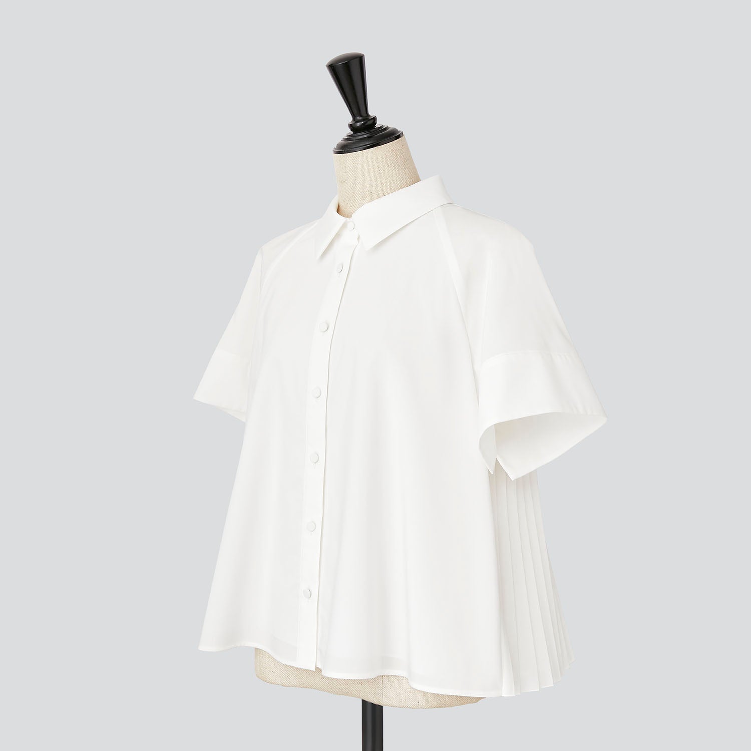 FOXEY 白　44663 BLOUSE \"MODERN PLISSE\"40 44663 Blouse 