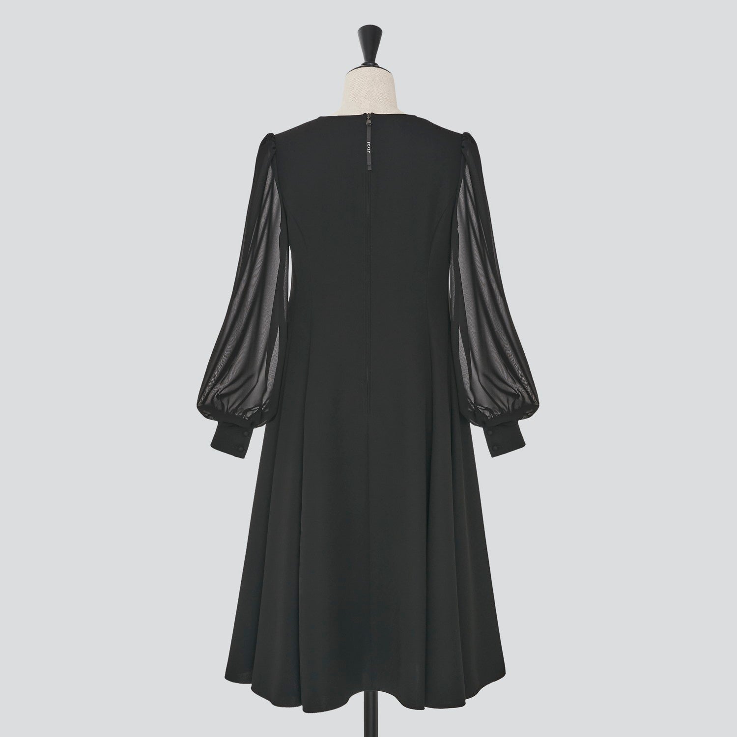 【FOXEY】ロングコート 　ツイード　ミスエディンバラ　白×黒　40 43229 Dress 