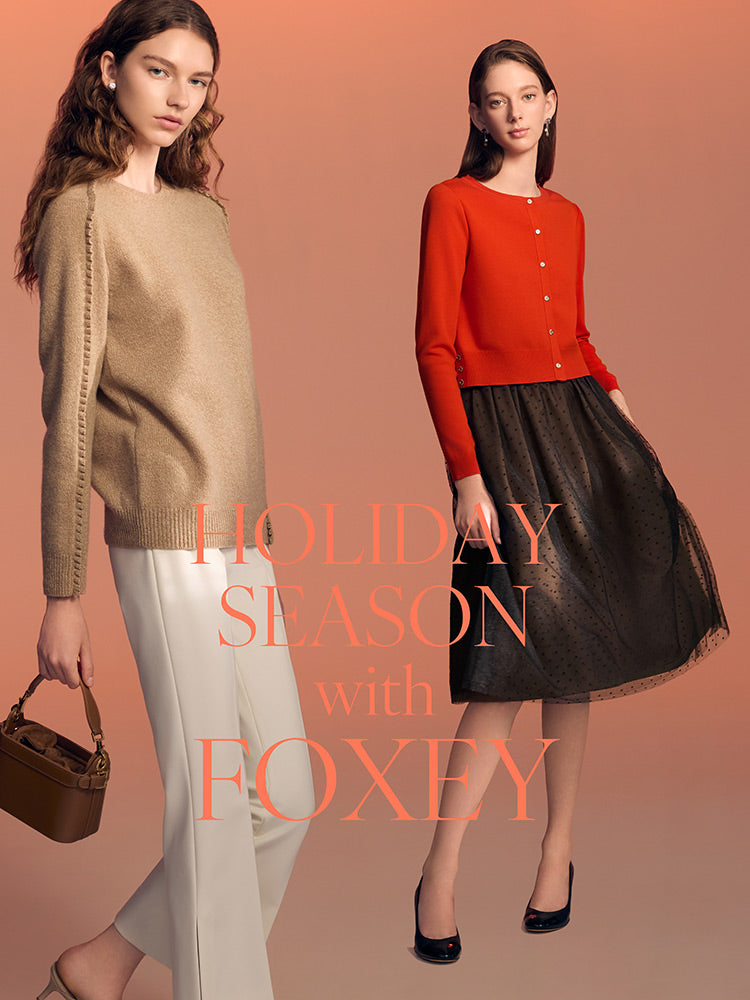 FOXEY フード付きロングパーカー ブラウン　38 ロゴ FOXEY 公式オンラインストア – FOXEY 公式オンラインブティック