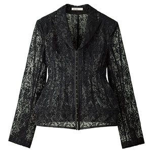 ADEAM 45063 Parfait Dress ブラック　フォクシー Beaded Fitted V-Neck Sheer Gown by Ladivine CC0389 – ABC Fashion