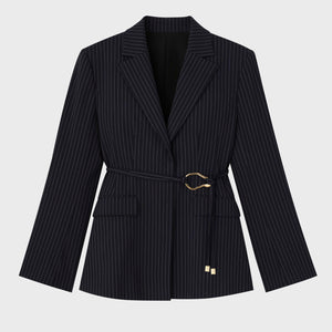 美品♡フォクシーニューヨーク　プリーツ切替ロングジャケット　定価8万　黒　40 FOXEY NEW YORK - フォクシーニューヨーク 日本製 トレンチコート