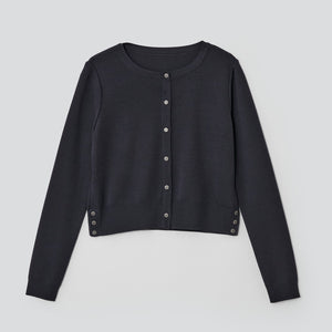 フォクシー / ジップアップ ニットジャケット カーディガン 黒 42 FOXEY NEWYORK COLLECTION(フォクシー） MAISON ニット