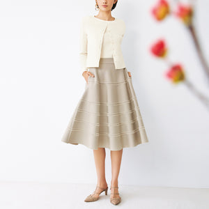 【新品】FOXEY Skirt "Provence" ストーンブルー 38スカート